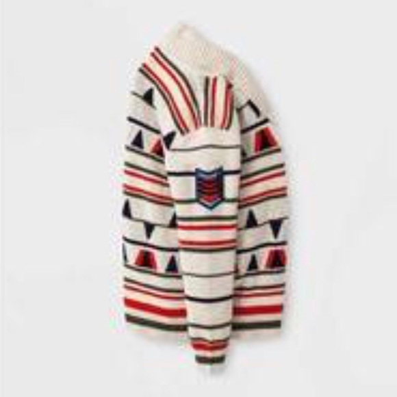 Cat & Jack Boys Collared Sweater Cardigan Wolf - Picture 6 of 7